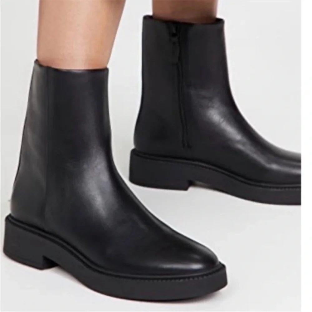 Vince Ankle Boots Kady in Leather Black